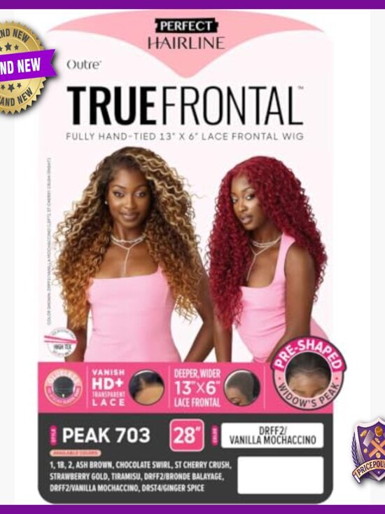 13x6 Lace Front Wig, Hand-Tied Synthetic, Glueless Widow\'s Peak main image 5